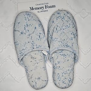 Charter Club Memory Foam Floral Quilted Slippers L 9-10